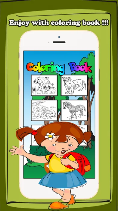 Captures d'écran de Wild Animals Coloring Book Kids Educational Games