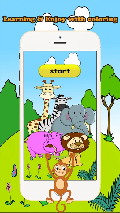 Captures d'écran de Zoo Animals Coloring Book Educational Toddler Game
