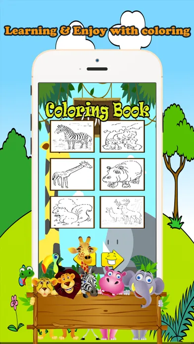 Captures d'écran de Zoo Animals Coloring Book Educational Toddler Game