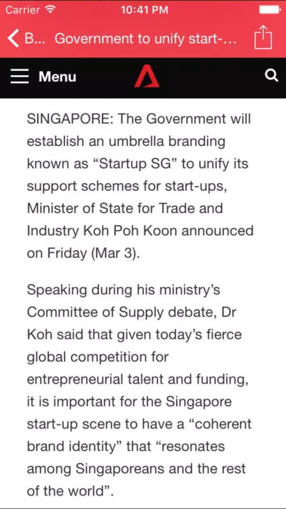 Breaking News - Singapore Screenshots