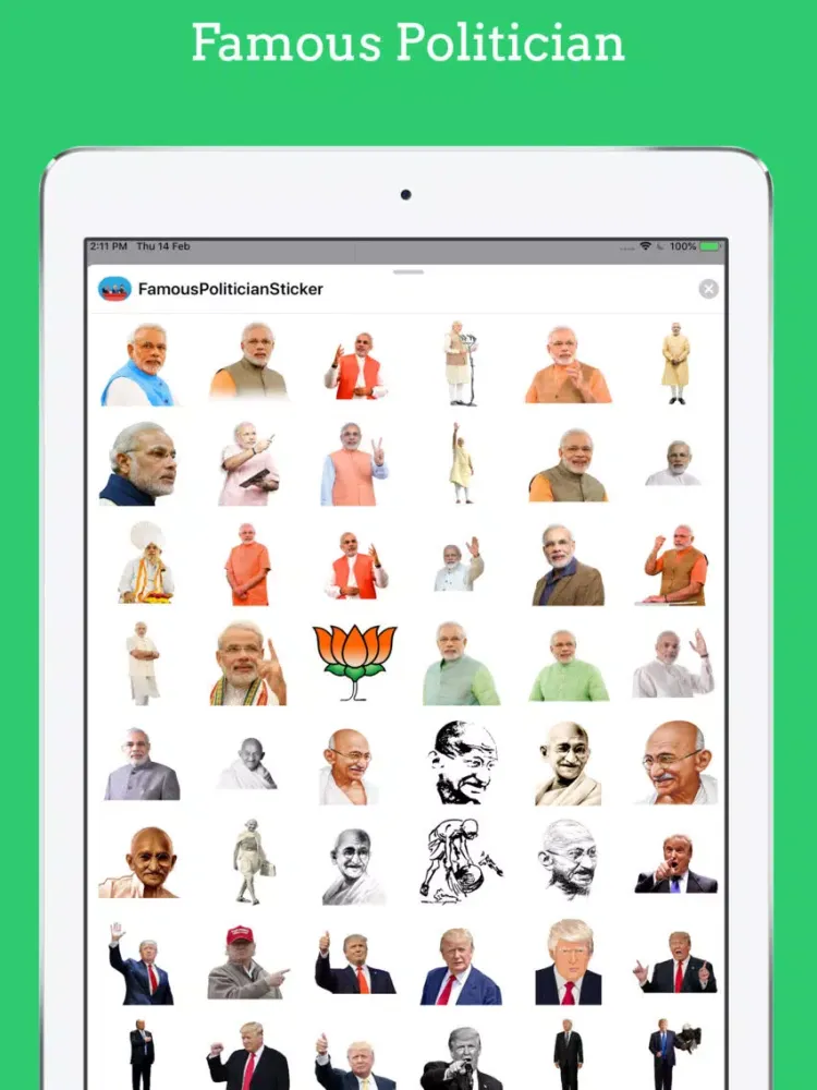 Ảnh chụp màn hình của Famous Politician Stickers iPad 