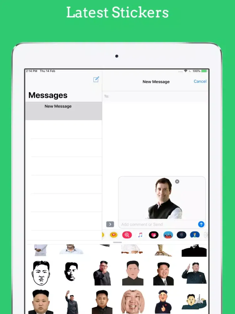 Ảnh chụp màn hình của Famous Politician Stickers iPad 