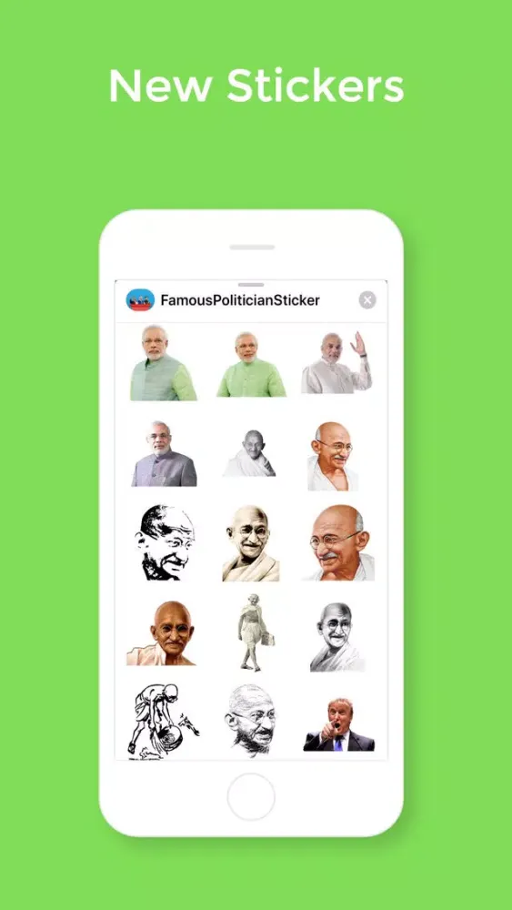 Ảnh chụp màn hình của Famous Politician Stickers
