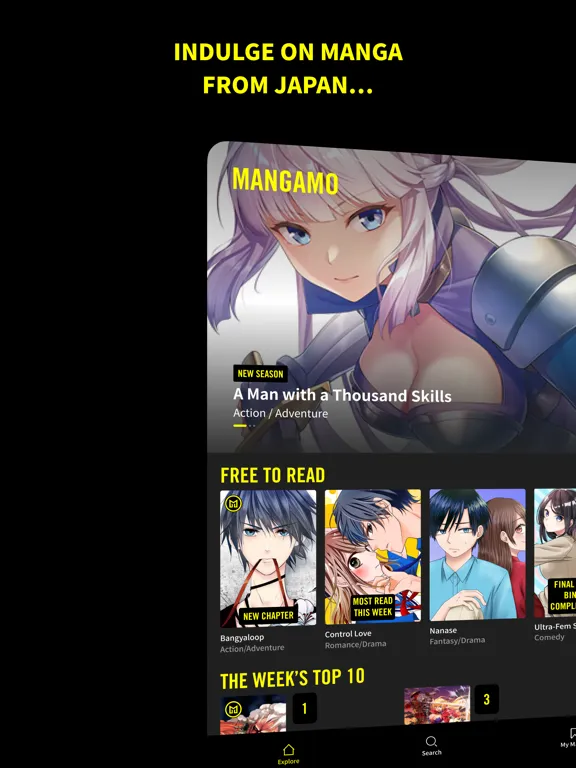 Mangamo Manga Reader & Comics iPad 应用截图