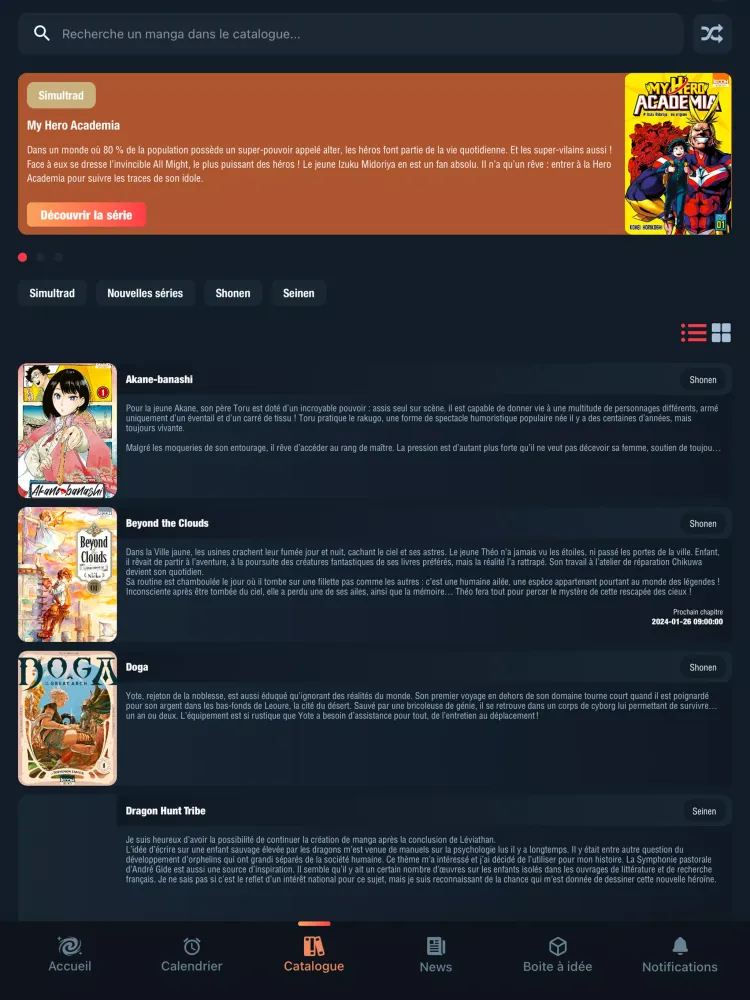 Capturas de pantalla de Manga Nova
