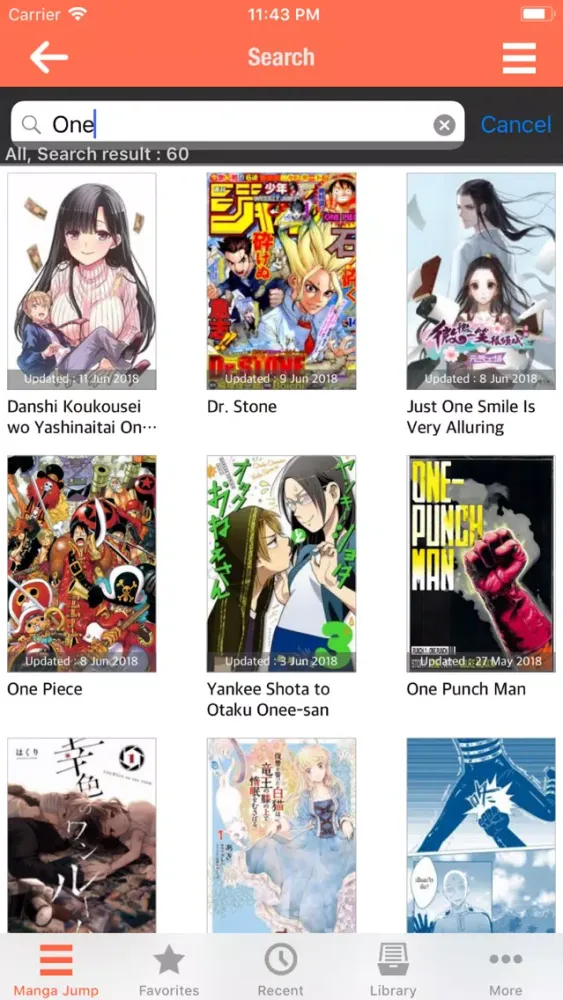 ภาพหน้าจอของ MangaJump อ่านการ์ตูนมันส์ๆ