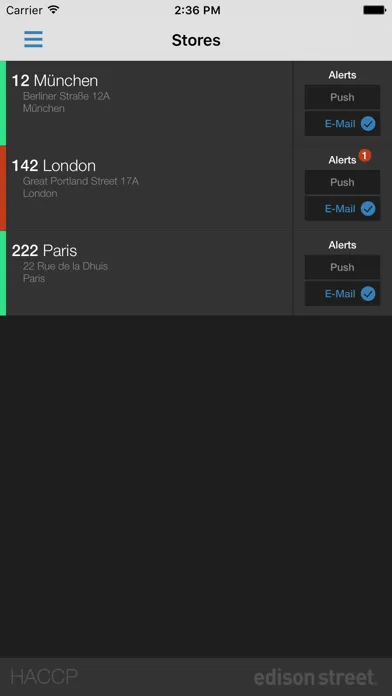 HACCP App Screenshots
