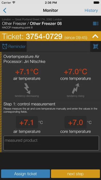 HACCP App Screenshots