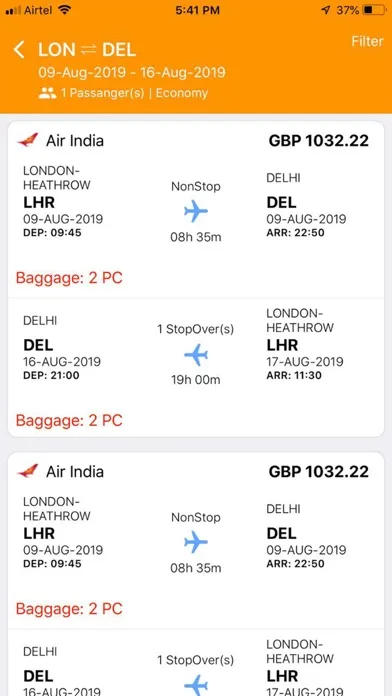 Screenshot di Tickets To India