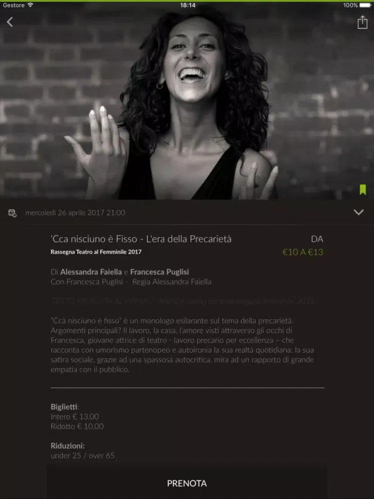 ภาพหน้าจอของ Spazio Teatro 89 - Musica Eventi Teatro iPad 