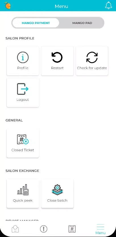 Screenshot di Mango Pay