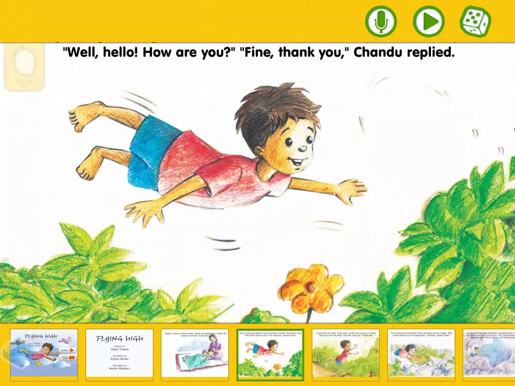 Flying High - Read Along Library of interactive stories,poems,rhymes,pratham books and other books for children iPad Screenshots