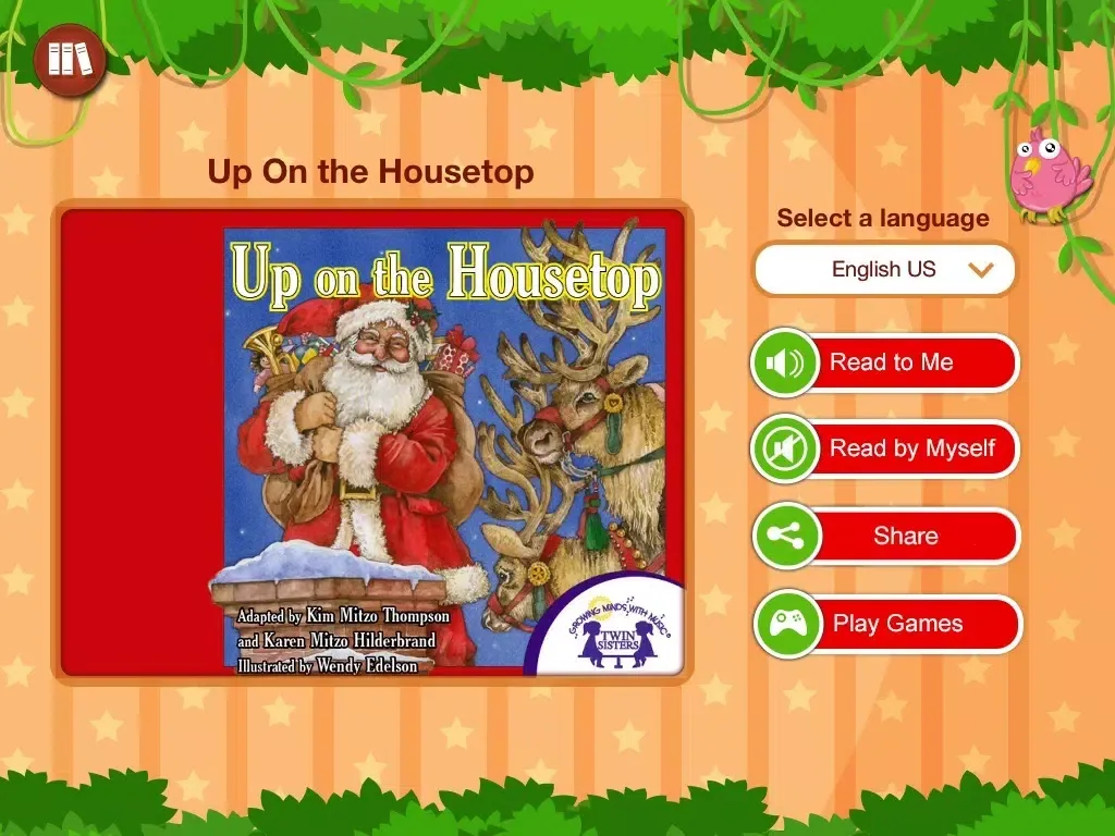 Zrzuty ekranu Up On The Housetop - Read along interactive Christmas eBook, songbook for kids, parents and teacher iPad 