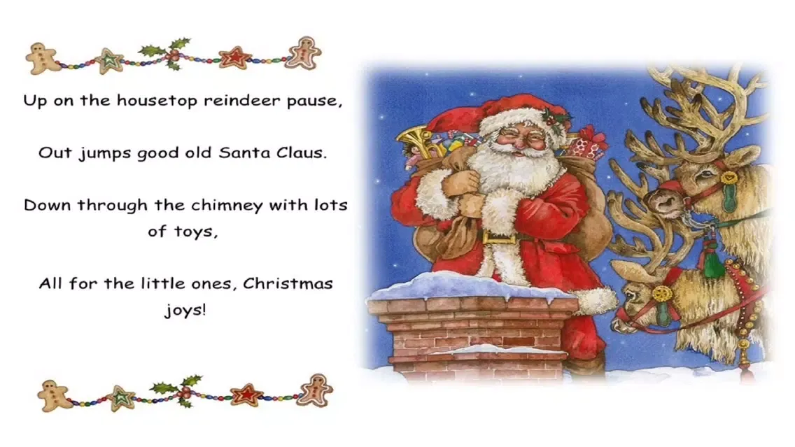 Zrzuty ekranu Up On The Housetop - Read along interactive Christmas eBook, songbook for kids, parents and teacher