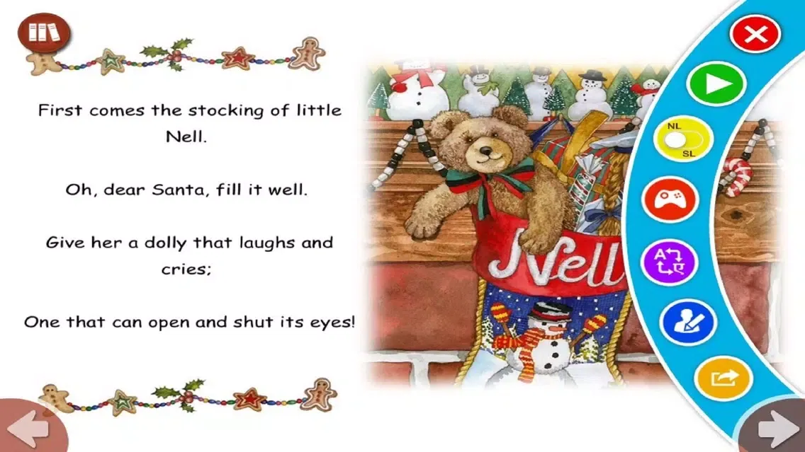 Zrzuty ekranu Up On The Housetop - Read along interactive Christmas eBook, songbook for kids, parents and teacher