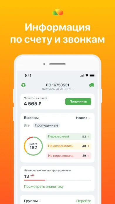 Скриншоты Mango Office - Личный кабинет