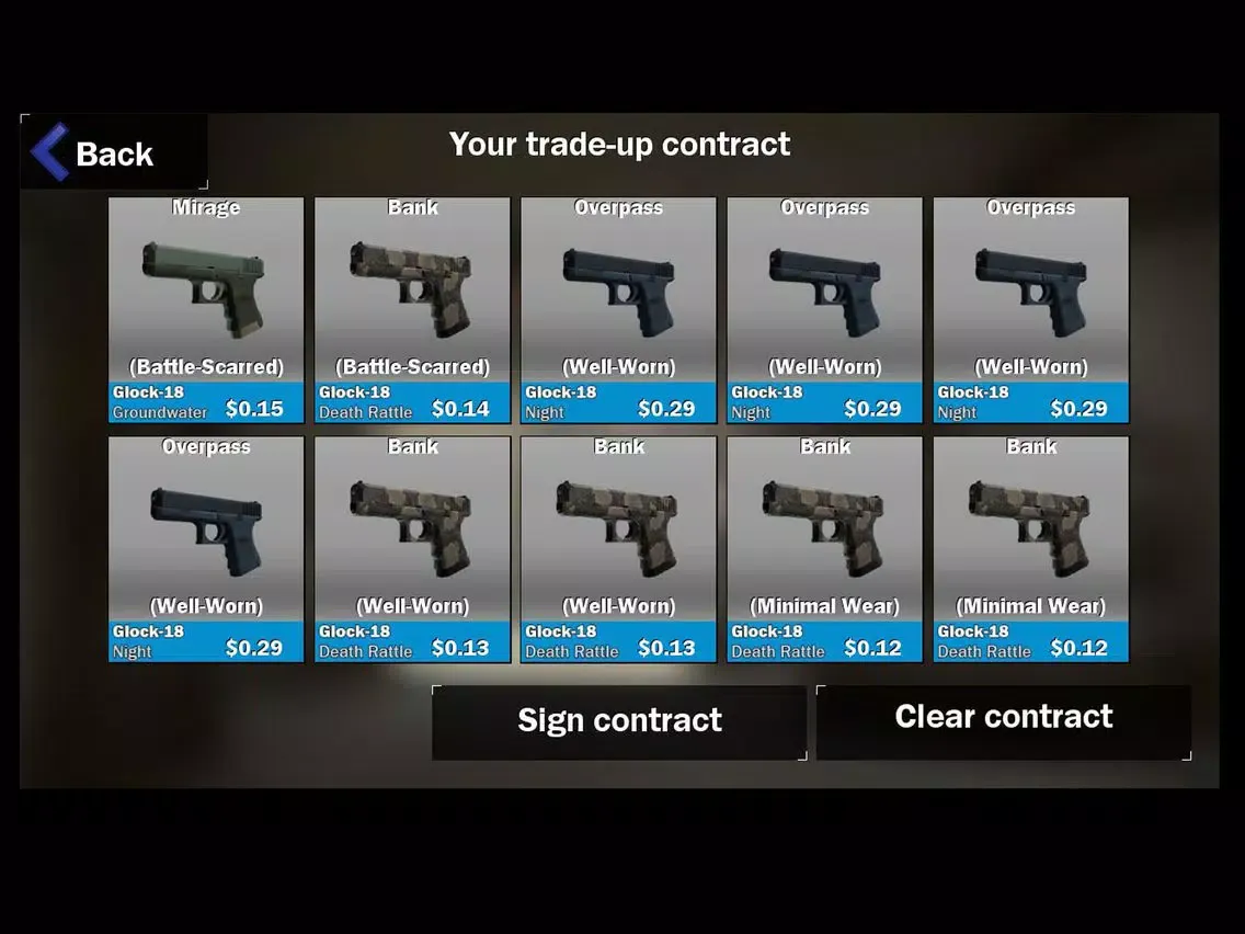 Скриншоты Trade up Contract Simulator for CS:GO iPad 