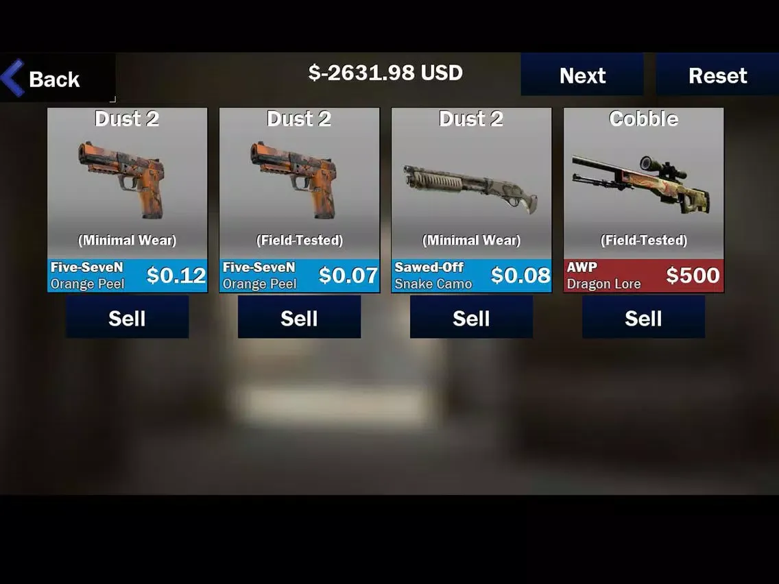 Скриншоты Trade up Contract Simulator for CS:GO iPad 