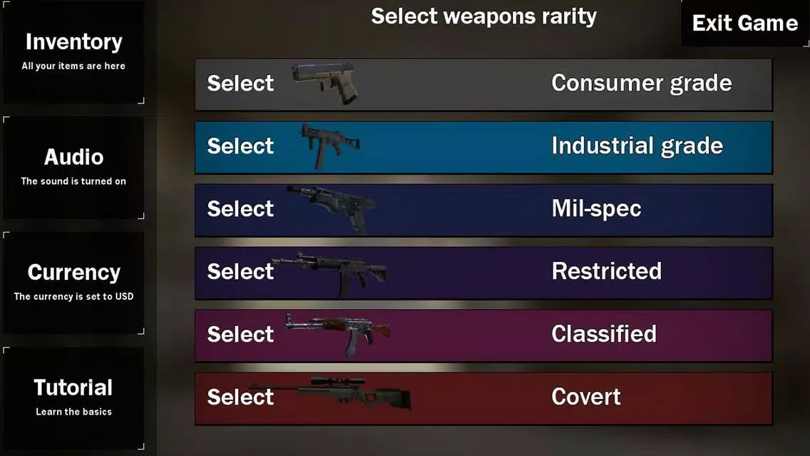 Скриншоты Trade up Contract Simulator for CS:GO