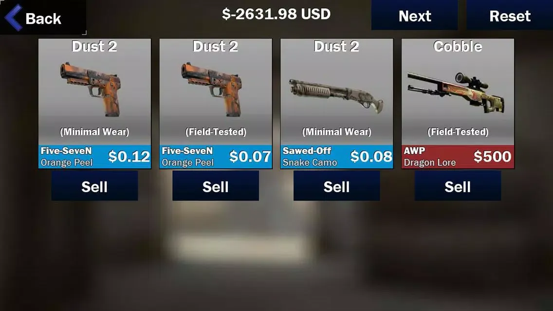 Скриншоты Trade up Contract Simulator for CS:GO