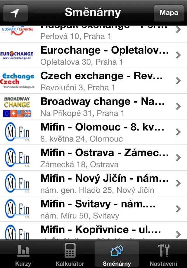 Kurzy měn Screenshots