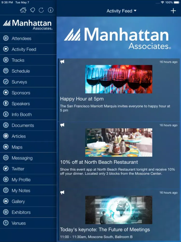 Manhattan Associates Events iPad 應用截圖