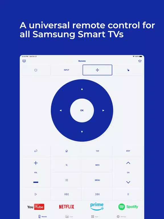 Zrzuty ekranu Smart remote for Samsung TV . iPad 