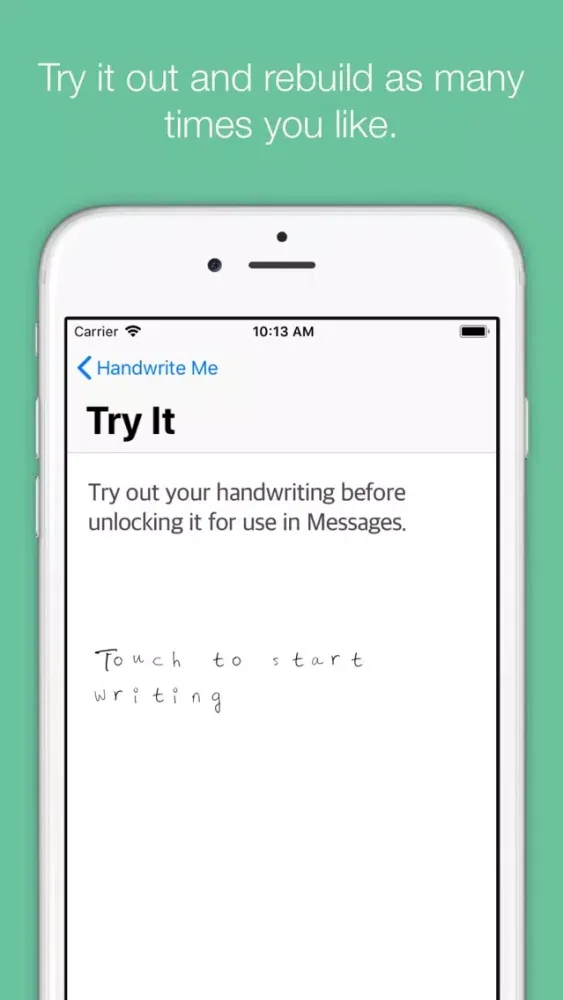 Capturas de tela do Handwrite Me