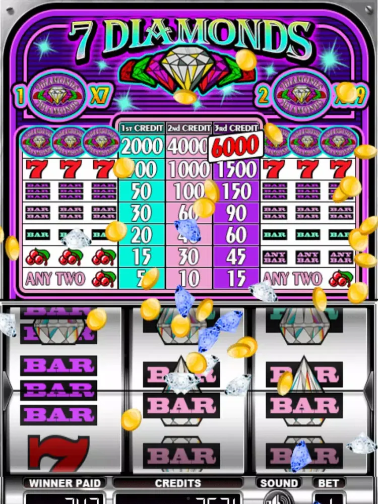 Seven Diamonds Deluxe Slots iPad  स्क्रीनशॉट