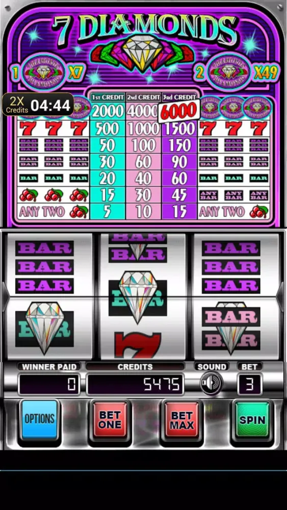Seven Diamonds Deluxe Slots स्क्रीनशॉट