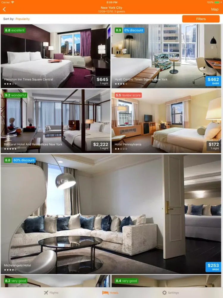 Captures d'écran de SAFR - cheap flights and hotel iPad 
