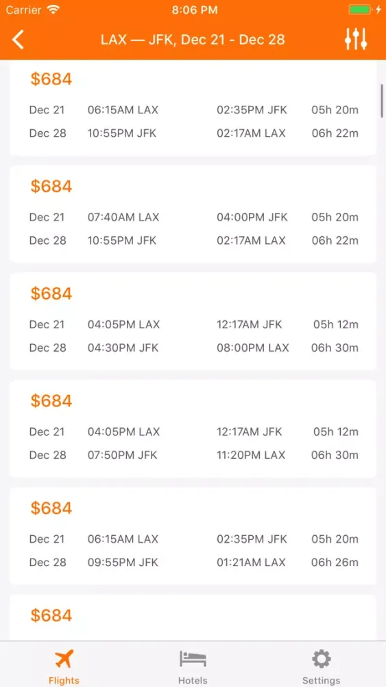Captures d'écran de SAFR - cheap flights and hotel