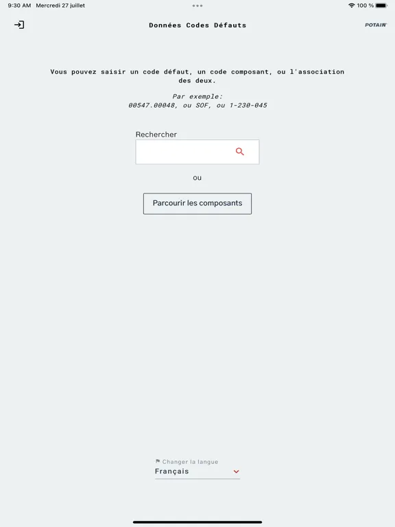 تصاویر Potain Fault Codes iPad 