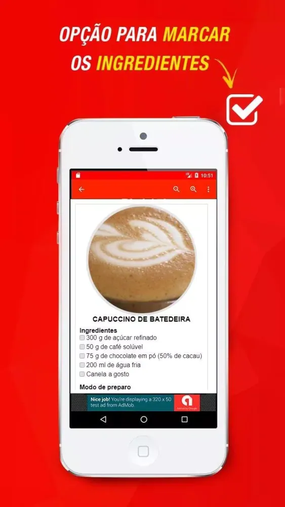 Receitas de Café e Capuccino سکرین شاٹس