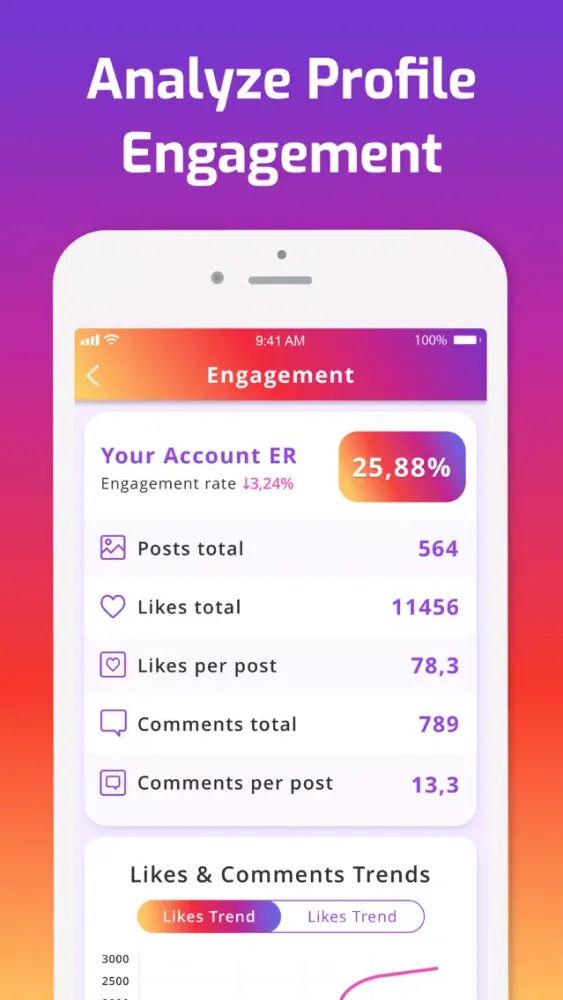 Ảnh chụp màn hình của iMetric Analyzer for Instagram