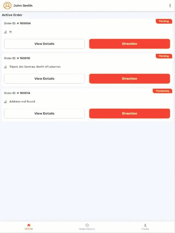 Ảnh chụp màn hình của Elagto Delivery iPad 