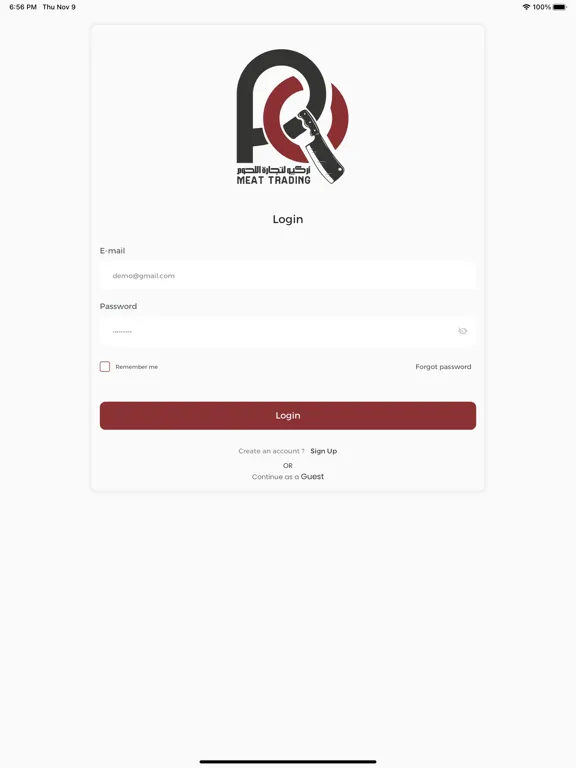 RQ Meat Trading iPad 应用截图