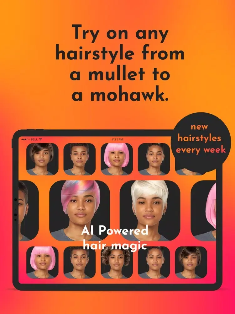 Tangkapan skrin Hairstyle & Haircut Try On iPad 