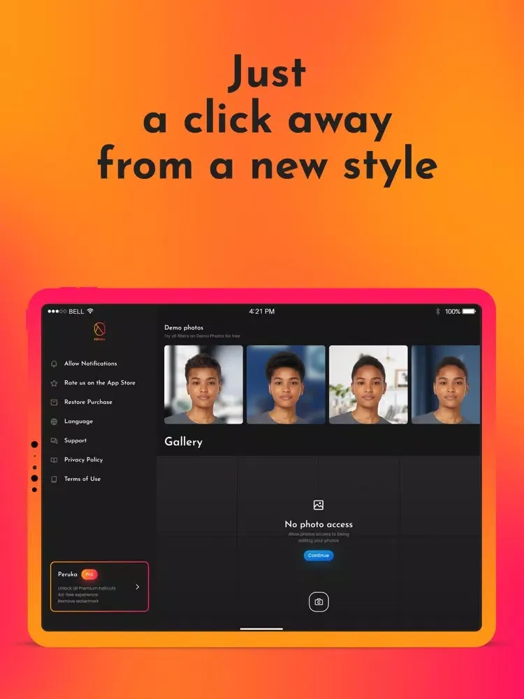Tangkapan skrin Hairstyle & Haircut Try On iPad 