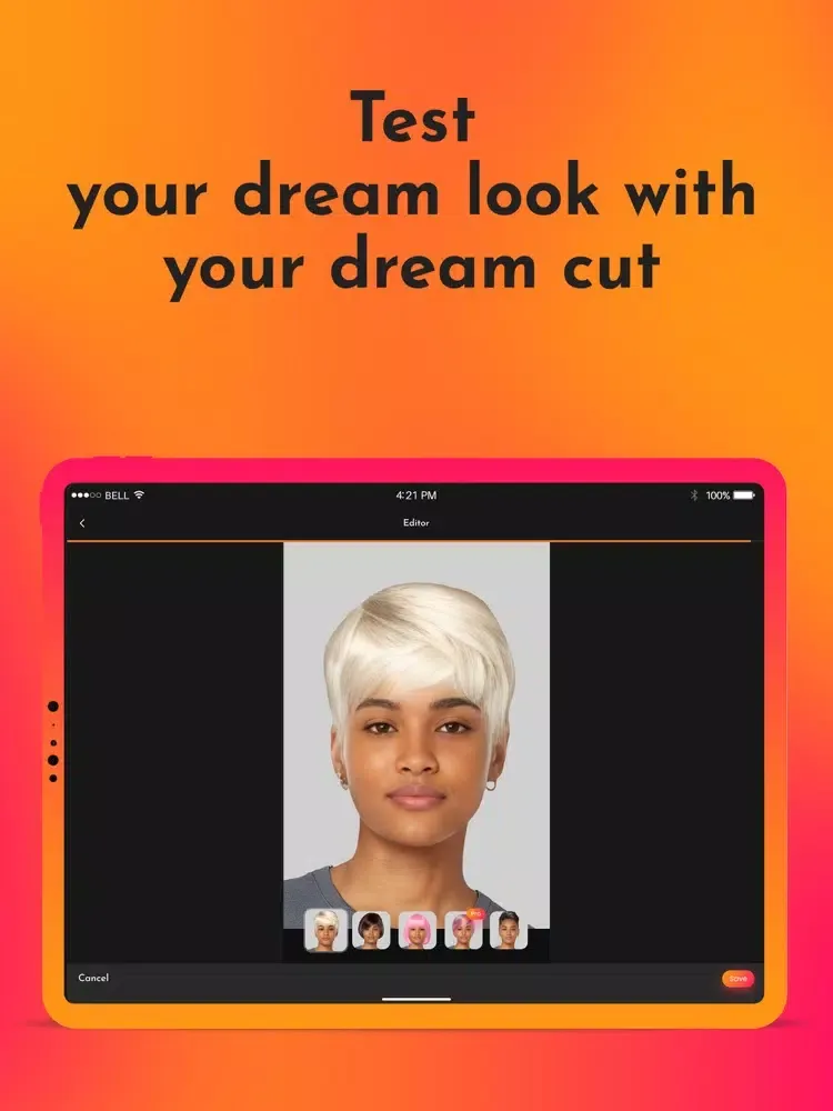 Tangkapan skrin Hairstyle & Haircut Try On iPad 