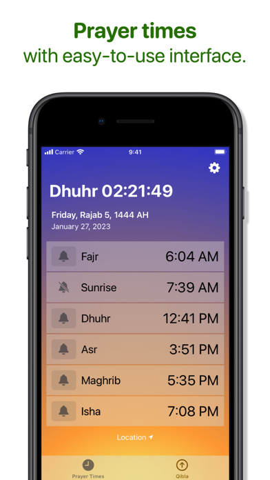 Tangkapan skrin Islamic Prayer Times & Qibla