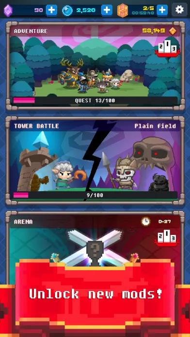 Captures d'écran de Heroes Battle 2048