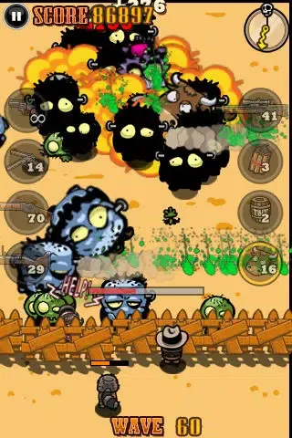 ภาพหน้าจอของ Cowboy vs. Zombies