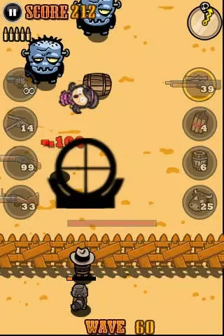 ภาพหน้าจอของ Cowboy vs. Zombies