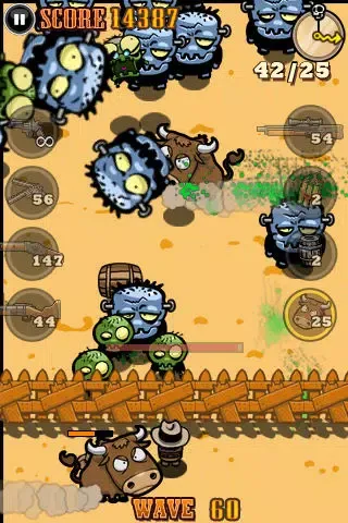 ภาพหน้าจอของ Cowboy vs. Zombies
