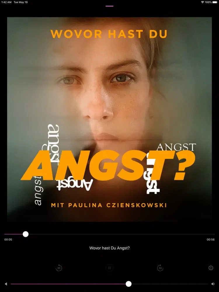 Tangkapan layar PODCAST.EINS iPad 
