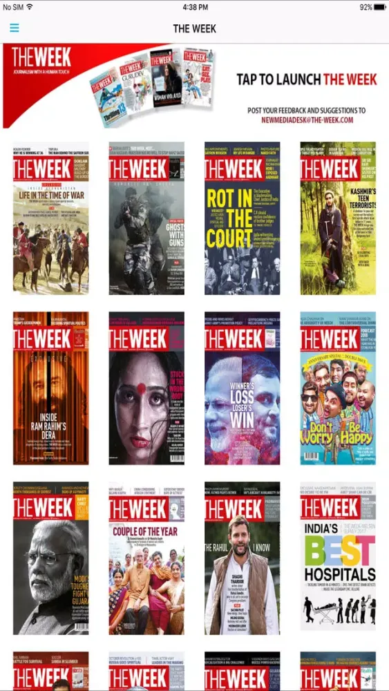 THE WEEK سکرین شاٹس