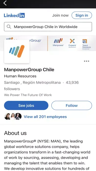Talentos ManpowerGroup Chile スクリーンショット