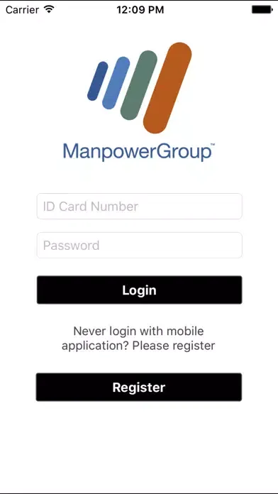 Tangkapan layar Manpower Mobile timesheet