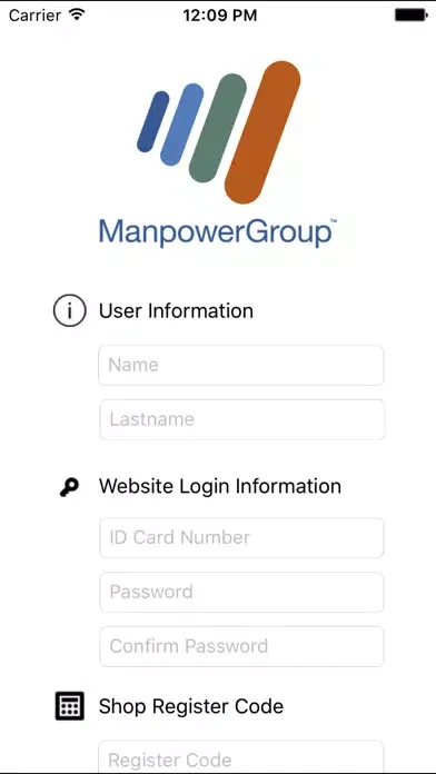 Tangkapan layar Manpower Mobile timesheet